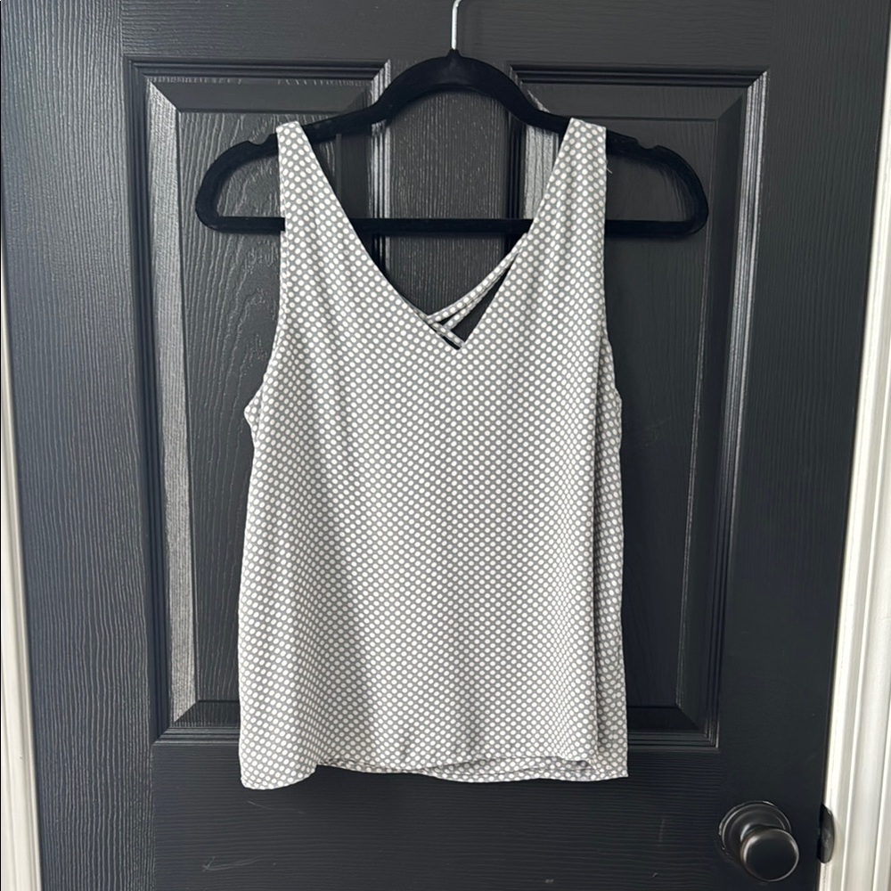 Express White Tank Top V-Neck Thin Straps